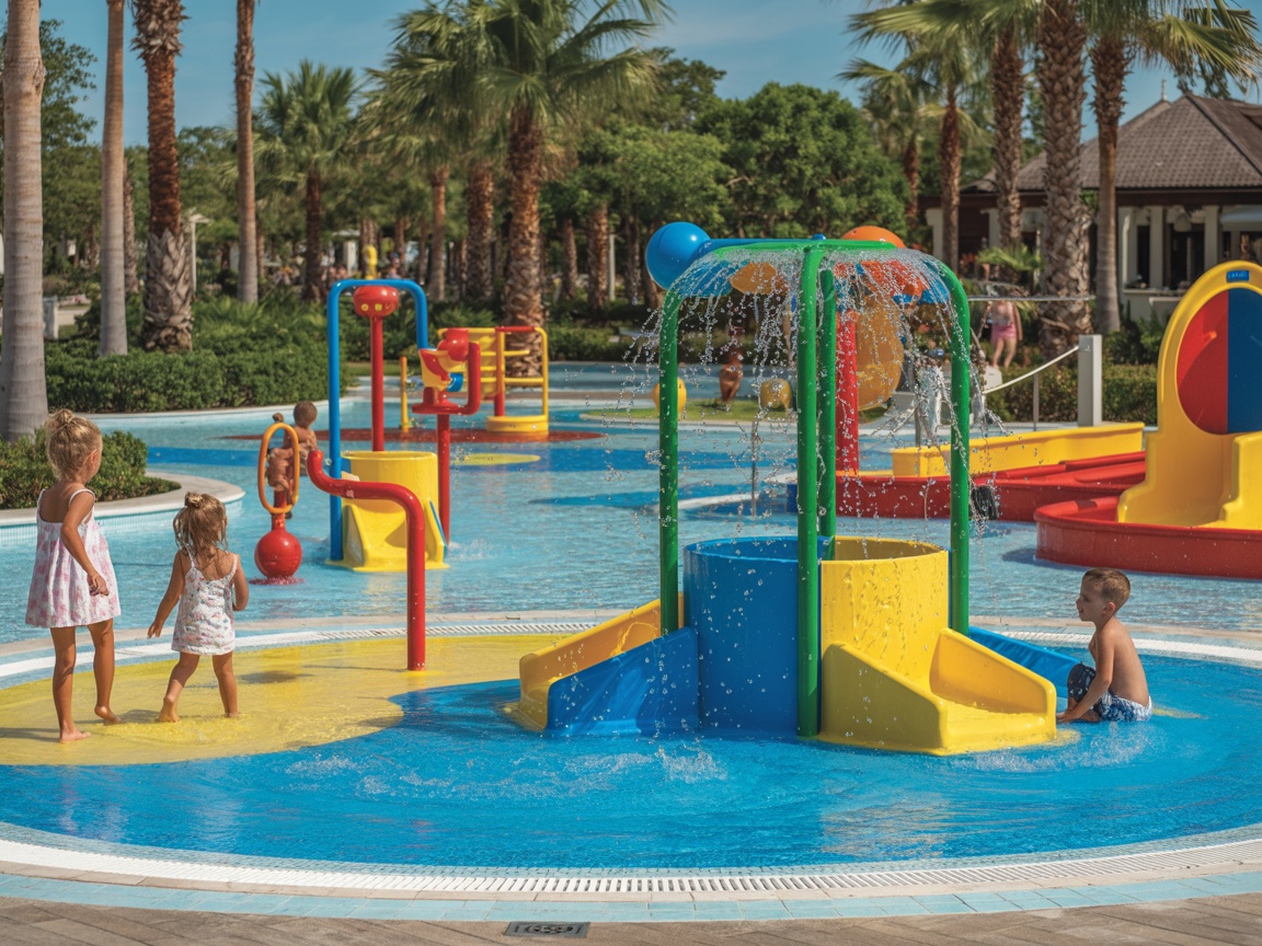 Piscina infantil con juegos